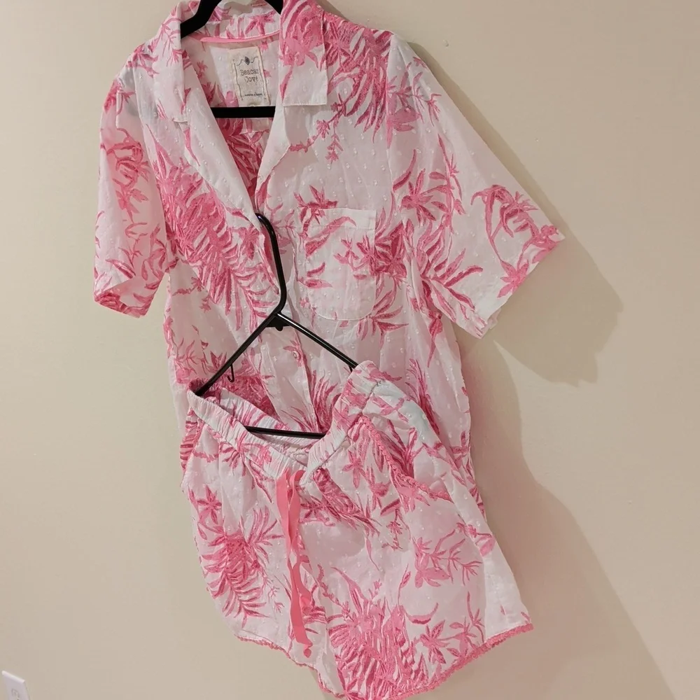 Beacon Cove 100% Cotton Pink Floral Pajamas Size M - Picture 7 of 12
